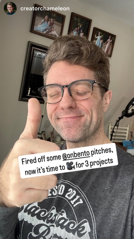 Creator win shared on Instagram tagging @onbento